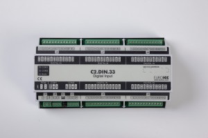 Digital input BACnet PLC - C2.DIN.33 can be used in remote fields IO in any Bacnet and/or Modbus network - Native Bacnet programmable device, 40 digital inputs
