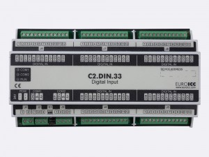 Digital input BACnet PLC - C2.DIN.33 can be used in remote fields IO in any Bacnet and/or Modbus network - Native Bacnet programmable device, 40 digital inputs