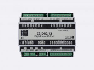 BACnet PLC - C2.DIO.13 can be used in remote fields IO in any Bacnet and/or Modbus network - Native Bacnet programmable device, 8 relay outputs, 8 digital inputs