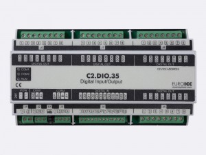 BACnet PLC - C2.DIO.35 can be used in remote fields IO in any Bacnet and/or Modbus network - Native Bacnet programmable device, 16 relay outputs, 8 digital inputs