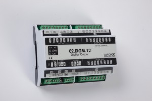 Digital input BACnet PLC - C2.DOM.12 can be used in remote fields IO in any Bacnet and/or Modbus network - Native Bacnet programmable device, 12 relay outputs