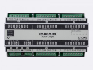 Digital input BACnet PLC - C2.DOM.33 can be used in remote fields IO in any Bacnet and/or Modbus network - Native Bacnet programmable device, 20 relay outputs