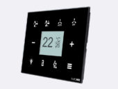 Smart Programmable Intelligent wall touch panel for Guest Room Management System, Smart Hotel Control, Home Automation and Building Automation - RD.RDA.10 - Customizable Intelligent Room Thermostat designed for wide range of Building Automation and Guest Room Management System tasks