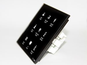 Programmable wall touch panel for use in hotel rooms or smart home