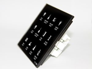 Programmable wall touch panel for use in hotel rooms or smart home